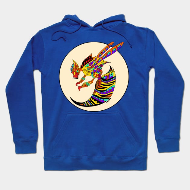 safari killer bee in ecopop pattern mandala Hoodie by jorge_lebeau